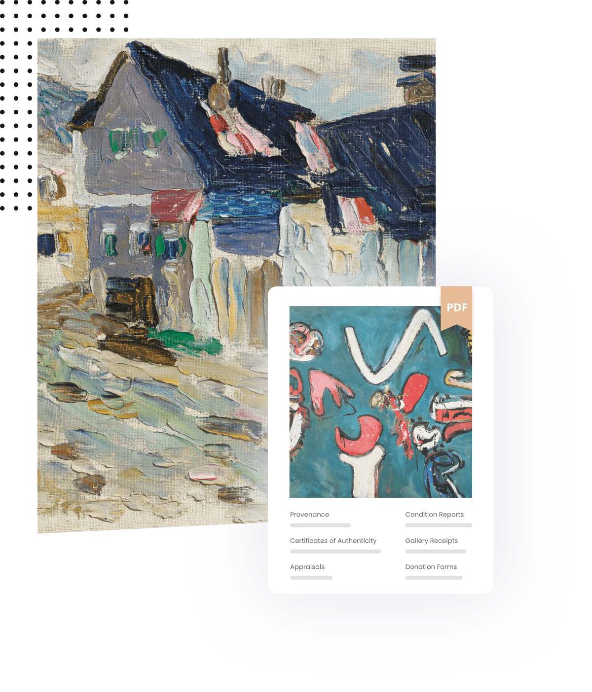 Financial reports for art collections