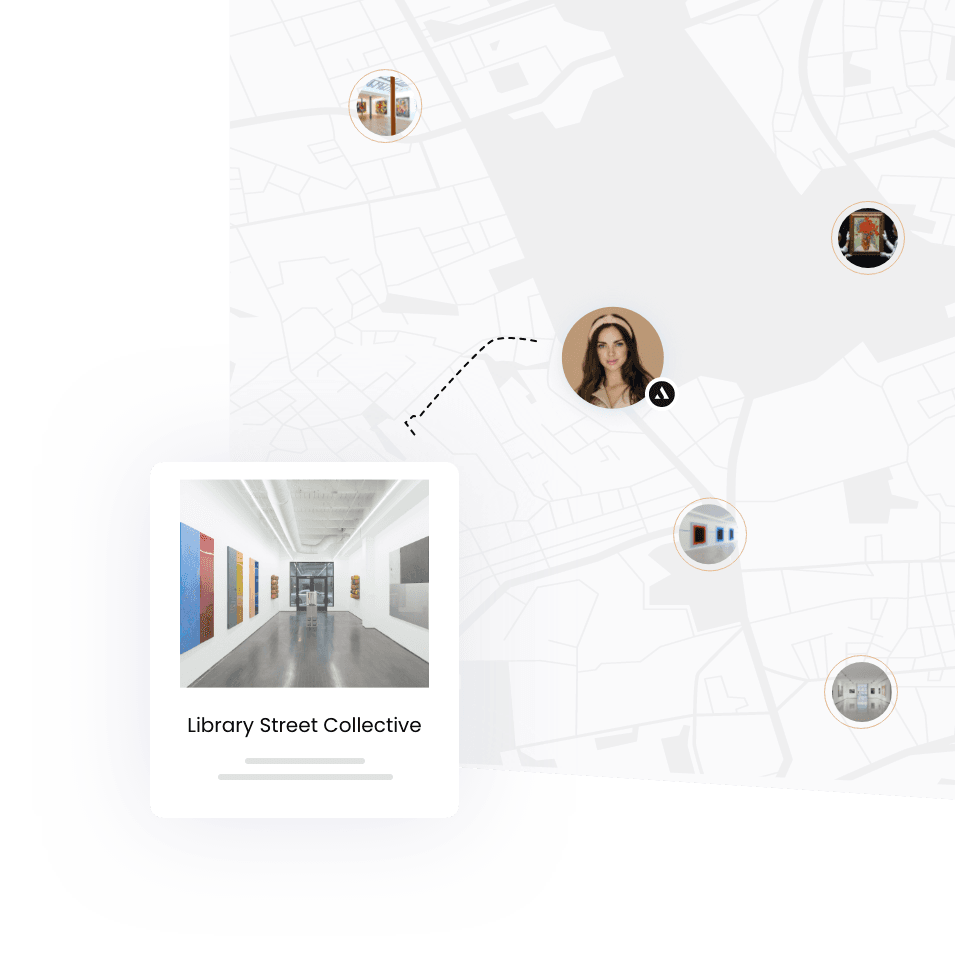 Art piece location tracking interface